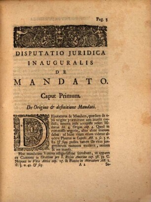 Disp. iur. inaug. de mandato