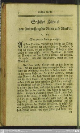 Sechstes Kapitel von Ausmessung der Linien und Winkel