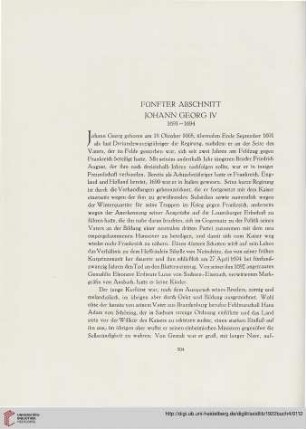 Fünfter Abschnitt: Johann Georg IV, 1691 - 1694