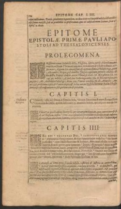 Epitome Epistolae Primae Pauli Apostoli Ad Thessalonicenses.