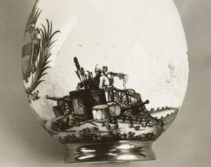 Vase, Detail: Türken mit Kriegsgerät