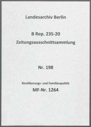 Bevölkerungs- und Familienpolitik