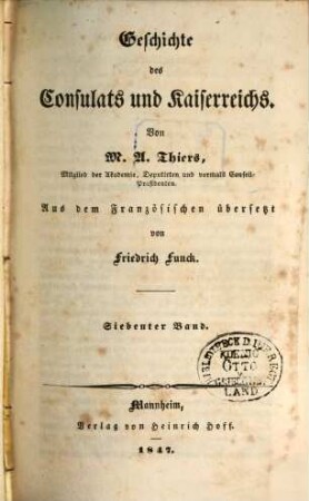 Geschichte des Consulats und Kaiserreichs, 7
