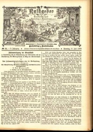 Ausgabe vom Sonntag, den 21. Juli 1895.