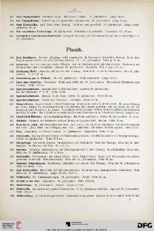 [Plastik, Uhren, Möbel, etc.] (Nr. 443-654)