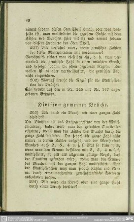 Division gemeiner Brüche