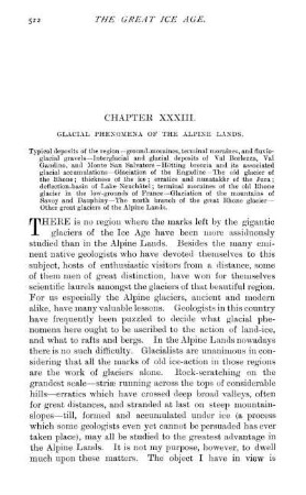 Chapter XXXIII. Glacial Phenomena Of The Alpine Lands