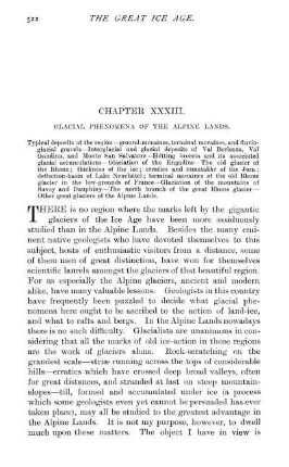 Chapter XXXIII. Glacial Phenomena Of The Alpine Lands