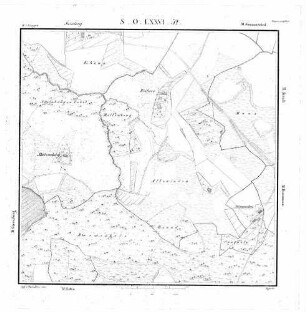 Kartenblatt SO LXXVI 52 Stand 1825