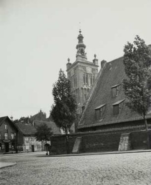 Danzig. Katharinenkirche, Ansicht von Nordwesten