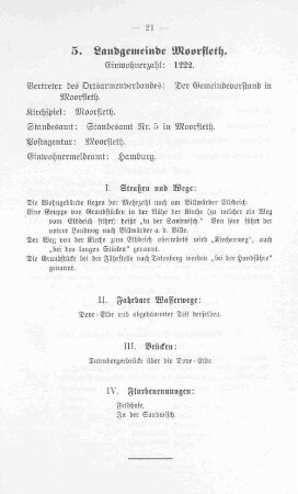 5. Landgemeinde Moorfleth.