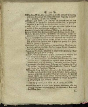 Libri Juridici Futur. Nund. Prodit.