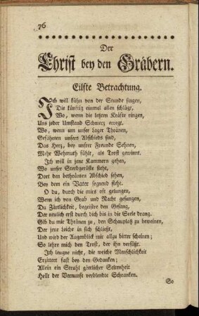 Eilfte Betrachtung. - Zwölfte Betrachtung.