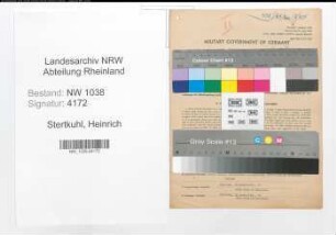Entnazifizierung Heinrich Stertkuhl , geb. 16.11.1895 (Lokfuehrer)