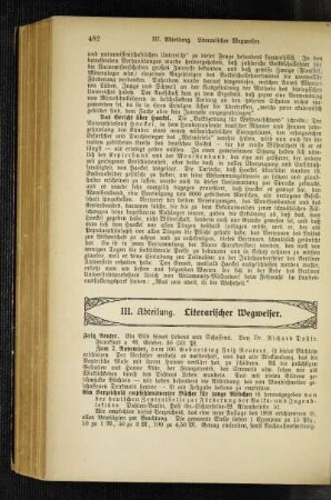 Literarischer Wegweiser
