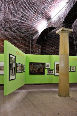 Ausstellung »Architekturbilder. 125 Jahre Architekturmuseum der Technischen Universität Berlin«. 2.7.-15.10.2011, Musterraum der Bauakademie, Berlin: Ausstellungsfoto