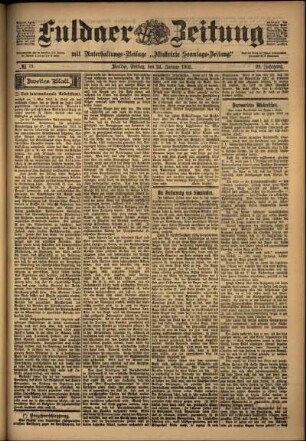Zweite Ausgabe vom Freitag, den 24. Januar 1902.