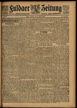 Dritte Ausgabe vom Samstag, den 12. März 1904.