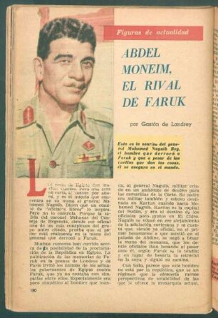 Abdel Moneim, el rival de Faruk : Figuras de actualidad