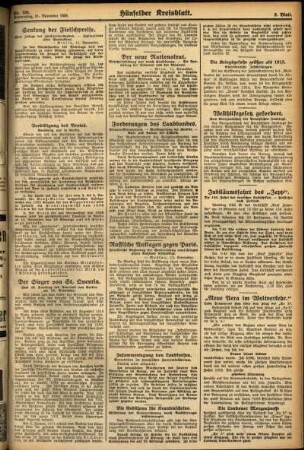 Zweite Ausgabe vom Donnerstag, den 13. November 1930.