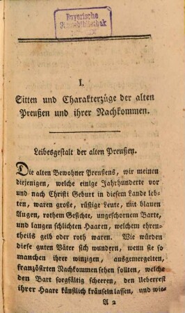 Anekdoten, Sittengemälde und Traditionen aus der Preußisch-Brandenburgischen Geschichte. 1