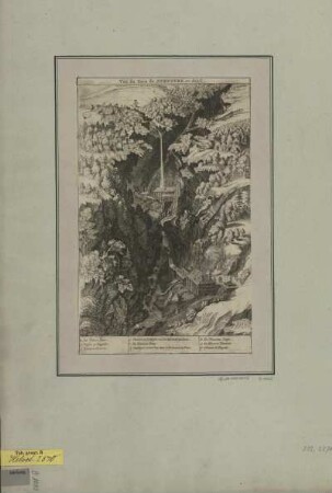 Ansicht des Bades Pfäfers, Schweiz, Kupferstich, um 1750? : Vue du Bain de Pfeffers, en Suise. - [S.l.] , [um 1750?]. - 1 Kunstbl. : Lithographie ; 18 x 27 cm
