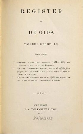 De gids : het lijfblad voor lezers & schrijvers. [50,a]