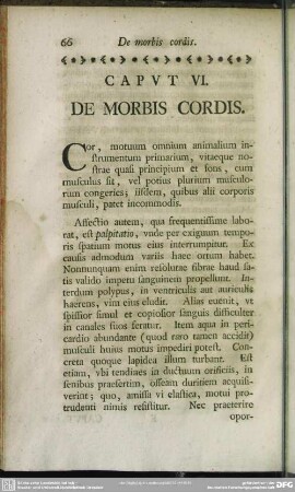 Caput VI. De Morbis Cordis