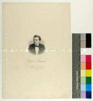 Porträt des Archivars, Schriftstellers und Dichters Ernst von Destouches nach einer unbekannten Photographie