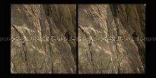 Abstieg an der steilen Wand vom Musterstein
