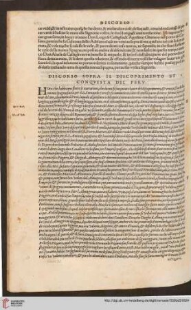 Discorso sopra il discoprimento et conquista del Peru