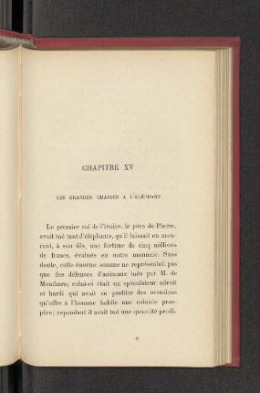 Chapitre XV Les grandes chasses a l'éléphant