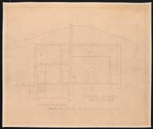 Haus Cohn, Haifa: Schnitt a-b 1:50