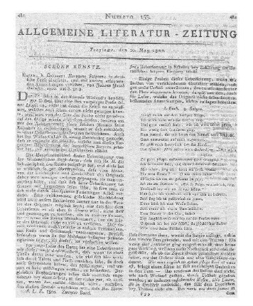 Taschenbuch für Freunde des Witzes und der Laune. Aufs Jahr 1800. Zum Nutzen und Vergnügen für gesellige Cirkel. Berlin: Oehmigke 1800
