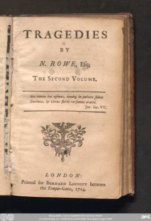 The Second Volume: Tragedies