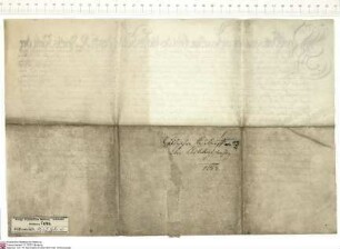 Joachim [von Gravenegg], Abt von Fulda, bekundet, dass er Johann Christoph von Geyso zu Völkershausen und Mansbach, dessen Schwager Johann Albrech...