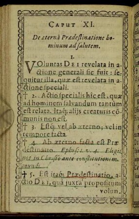 Caput XI. De æterna Prædestinatione hominum ad salutem.