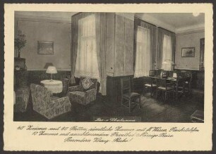 Ansichtskarte "Hotel Stuttgarter Hof", Lese- und Schreibzimmer, Anhalter Straße 9