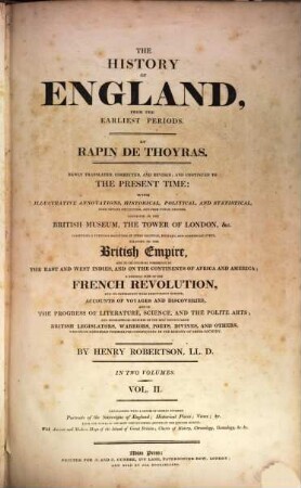 The history of england from the earliest periods, 2