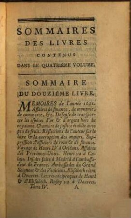 Memoires De Maximilien De Bethune, Duc De Sully, Principal Ministre De Henry Le Grand. 4