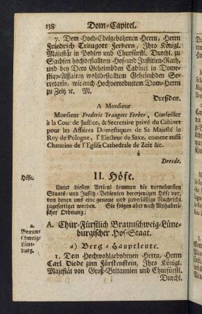 138-170, A. Chur-Fuerstlich Braunschweig-Lueneburgischer Hof-Staat