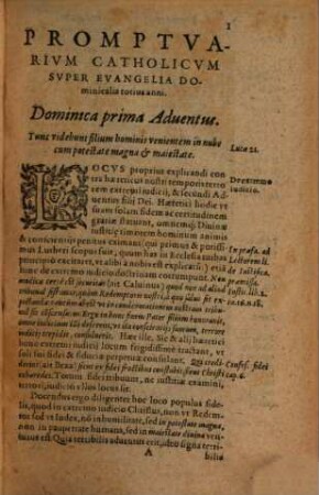 Thomae Stapletoni, Angli, S. Theologiae Doctoris, Et Professoris Regii Lovanii, Promptvarivm Catholicvm : Ad instructionem Concionatorum contra haereticos nostri temporis, Svper omnia Evangelia Totivs anni Tam Dominicalia, Qvam De Festis ... ; Additus est Index rerum copiosissimus, [1]