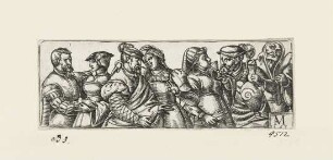 Gesellschaft von drei Herren mit ihren Damen
