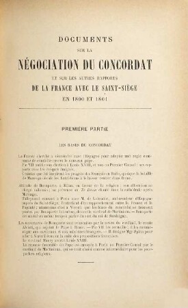 Documents sur la négociation du concordat et sur les autres rapports de la France avec le Saint-Siège en 1800 et 1801 publiés par Le Cte Boulay de la Meurthe, 1