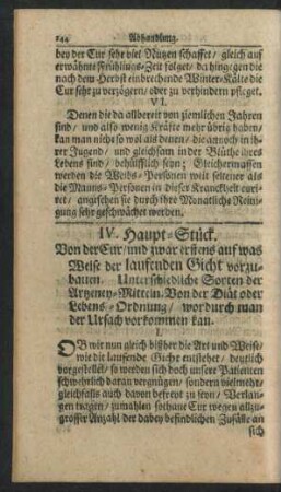 IV. Haupt-Stück. Von der Cur/ ...