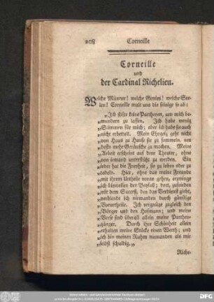 Corneille und der Cardinal Richelieu.
