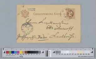 Postkarte an Otto Dessoff
