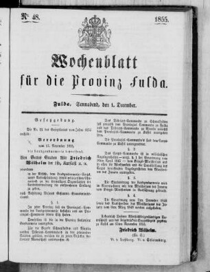 Nr. 48, Ausgabe vom 1. Dezember 1855