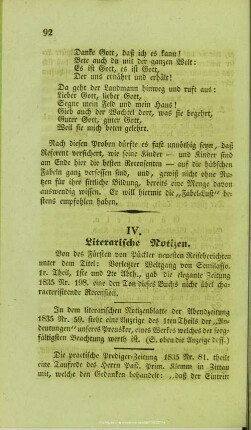 Literarische Notizen