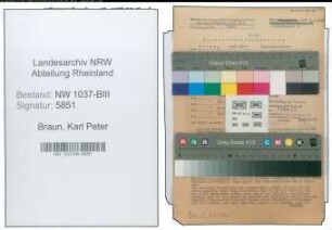 Entnazifizierung Karl Peter Braun , geb. 30.11.1894 (Kaufm.Angestellter)